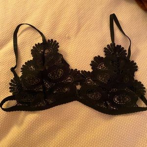 Black lace bralette
